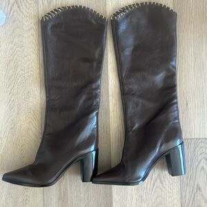Schutz brown leather boot